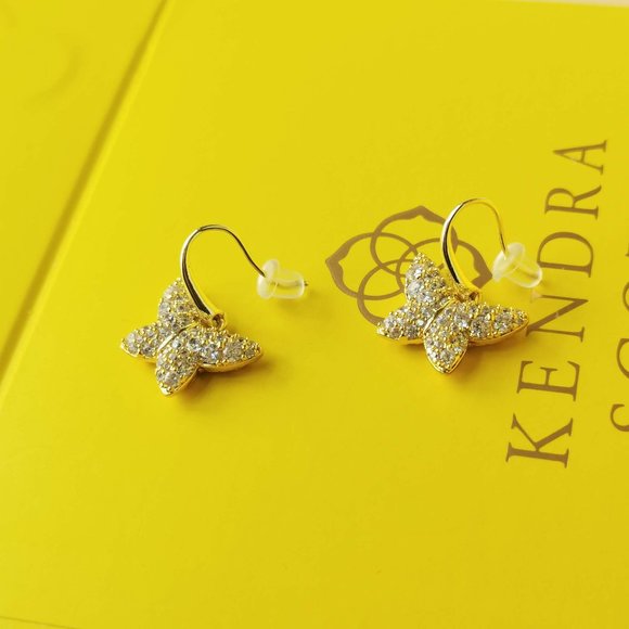 Kendra Scott Gold and Silver Butterfly Earrings - Picture 3 of 3